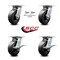 Service Caster 6 Inch Polyolefin Swivel Caster Swivel Locks 2 Brakes, 2PK SCC-35S620-POB-BSL-2-SLB-2 - alternate 7